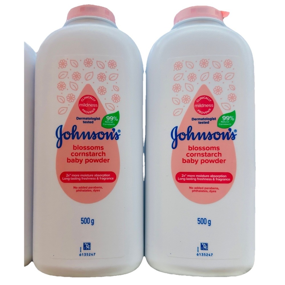 Johnson's  Blossoms Cornstarch Baby Powder 500G NEW‎ ( 2 pc ) Exp 06/2028